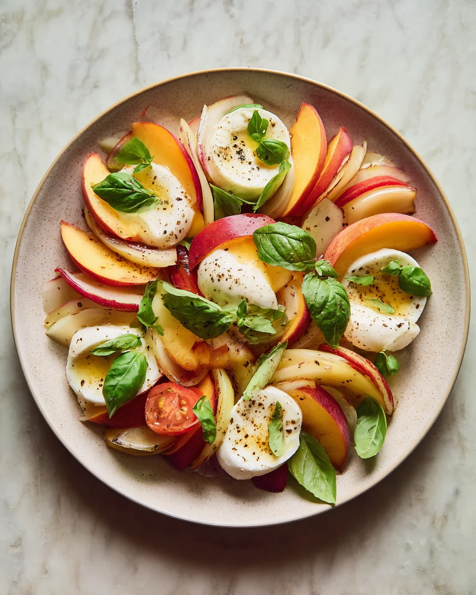 Peach Mozzarella Salad