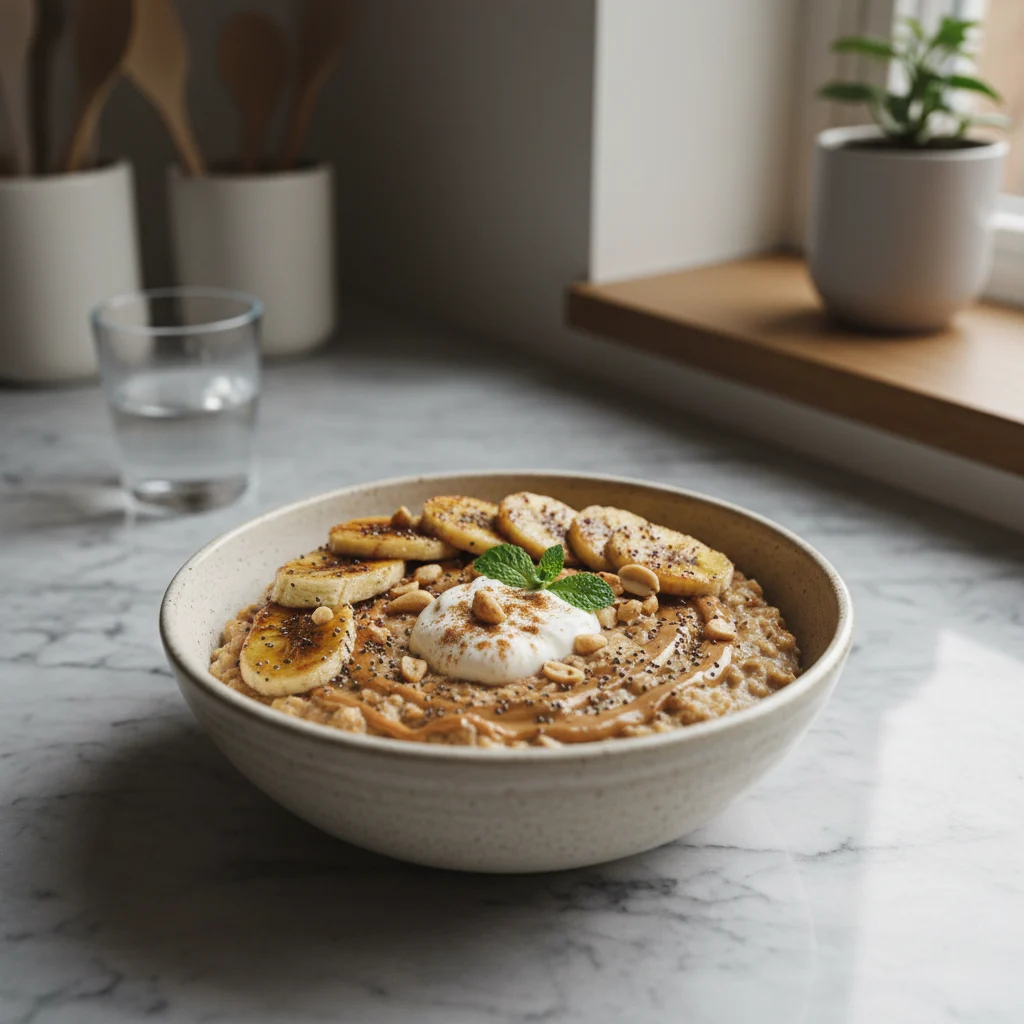 Peanut Butter Banana Protein Oats