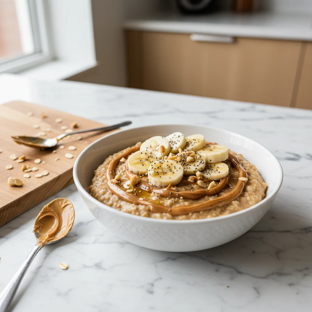 Peanut Butter Banana Protein Oats
