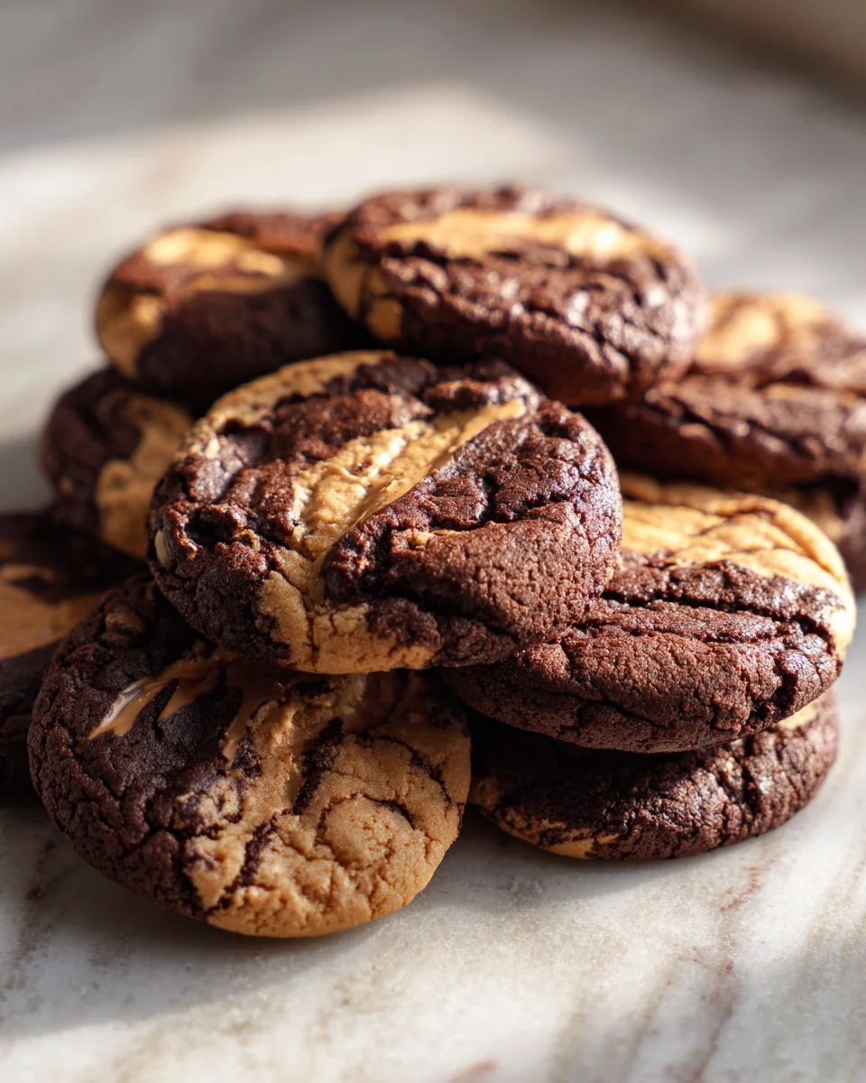 Peanut Butter Brownie Swirl Cookies
