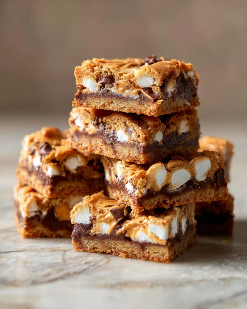 Peanut Butter Marshmallow Cookie Bars