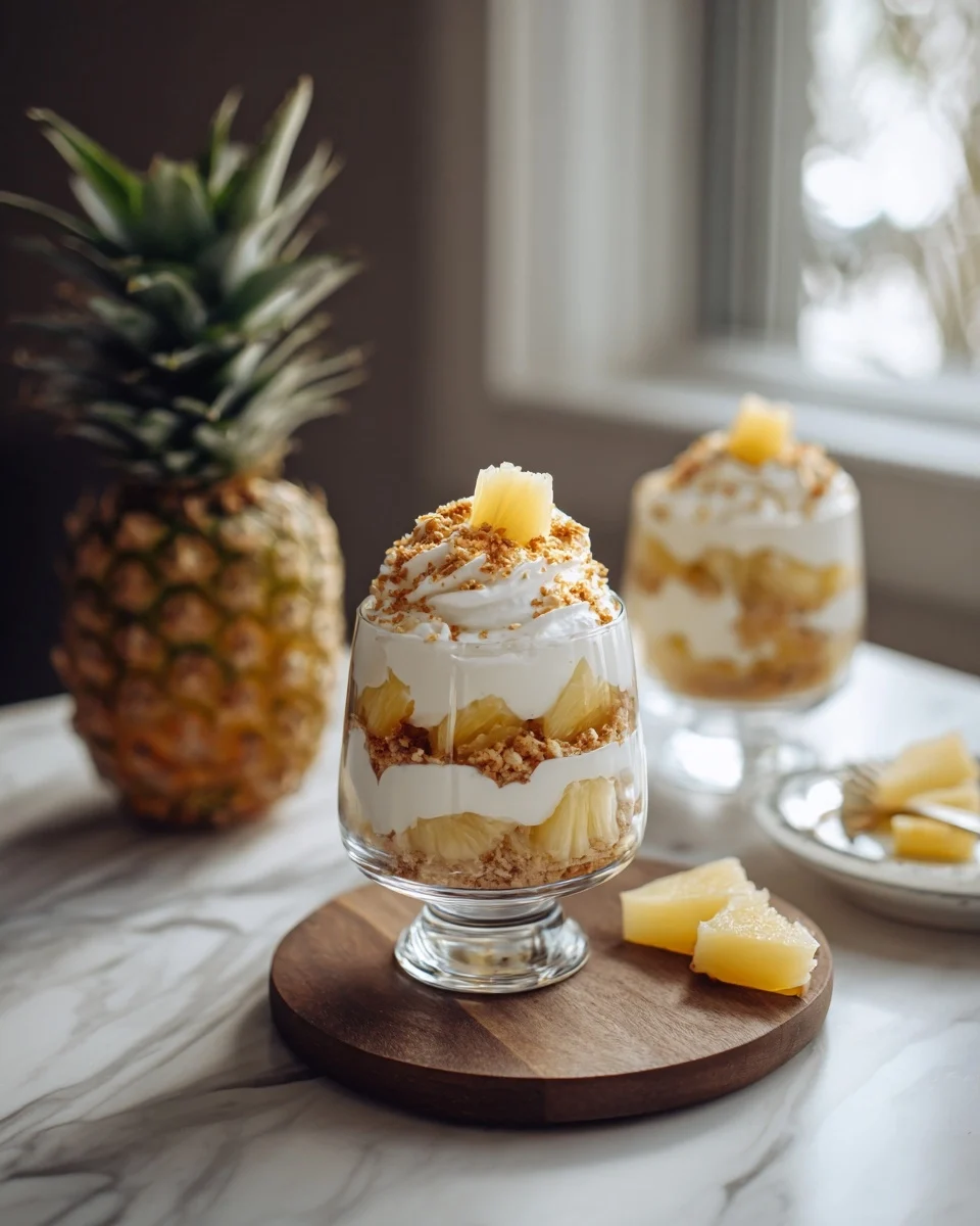 Pineapple Cream Pie Parfaits
