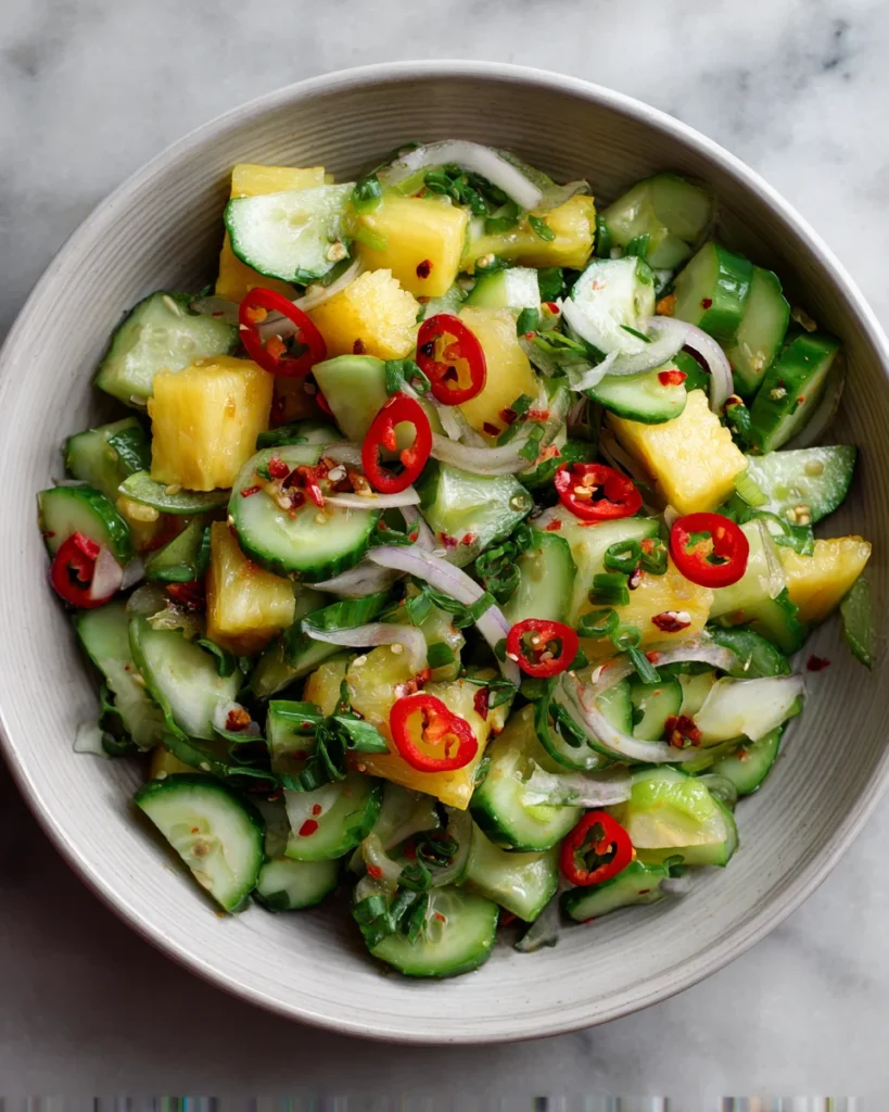 Pineapple Cucumber Chili Salad