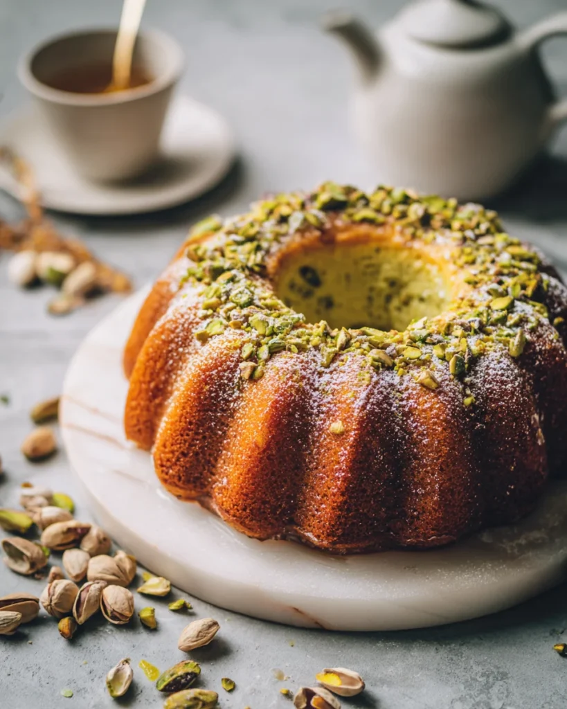Pistachio Cardamom Milk Cake