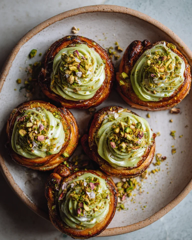 Pistachio Rosewater Cream Rolls