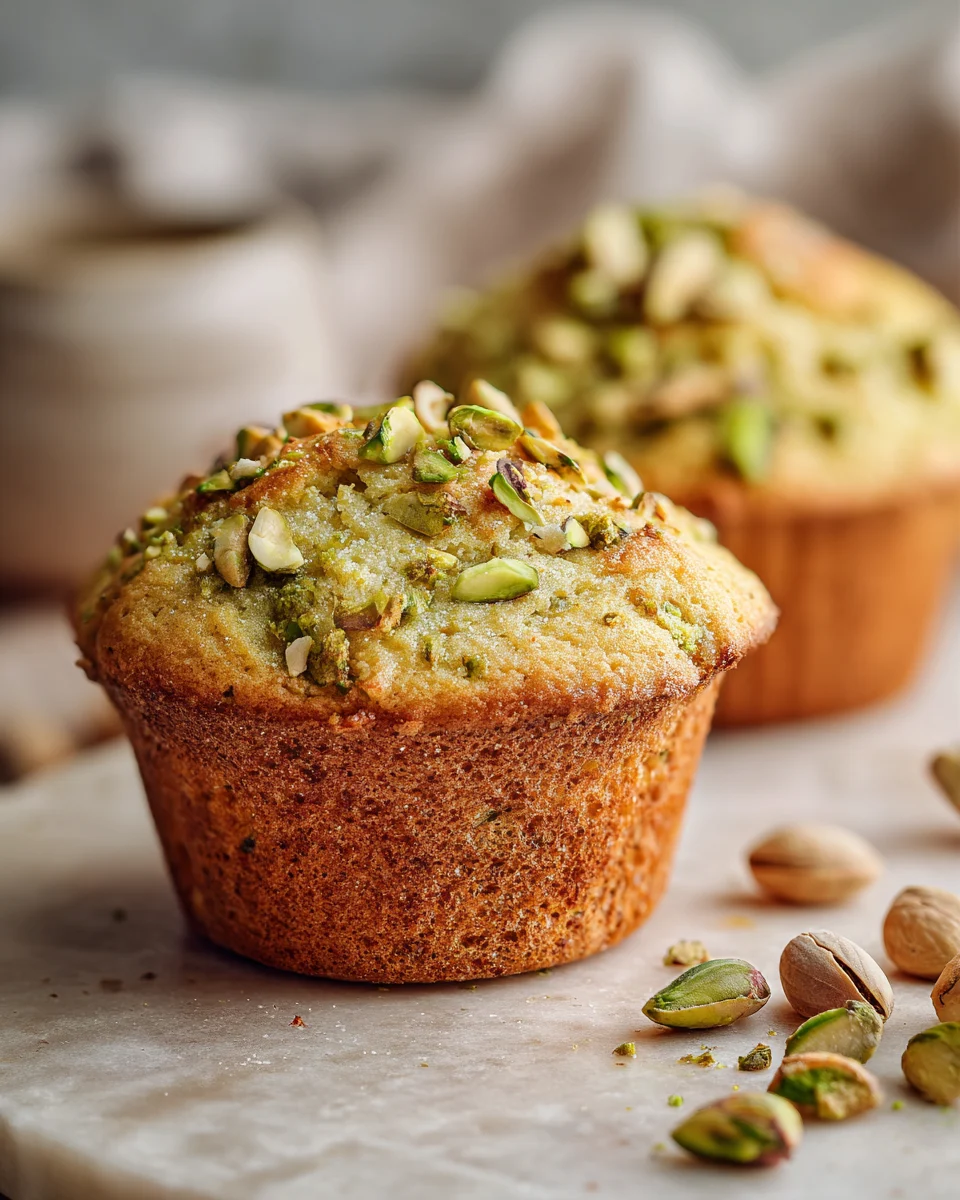 Pistachio White Chocolate Muffin Cake