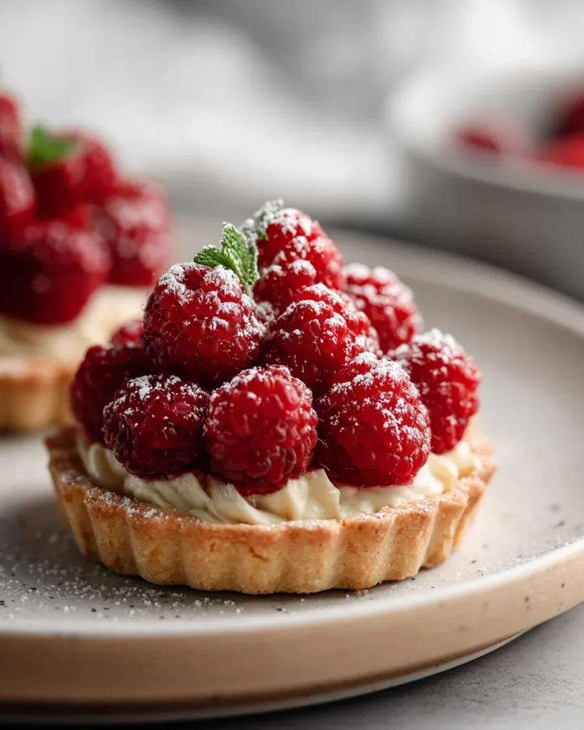 Raspberry Almond Cream Tartlets