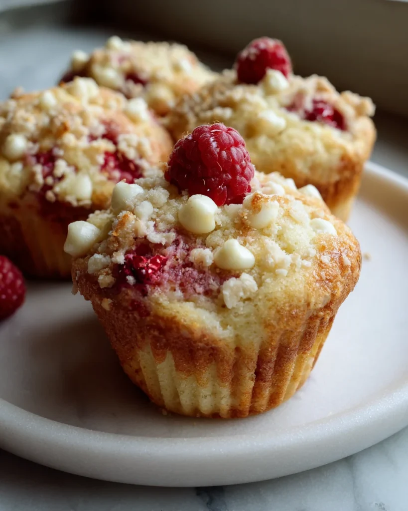 Raspberry White Chocolate Muffin Cake