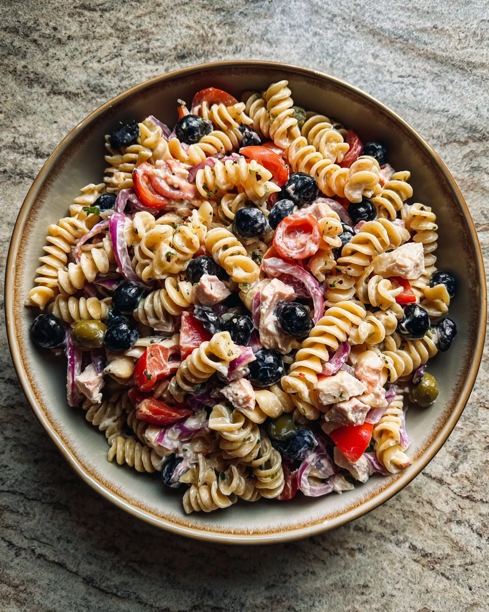 Red White And Blue Pasta Salad
