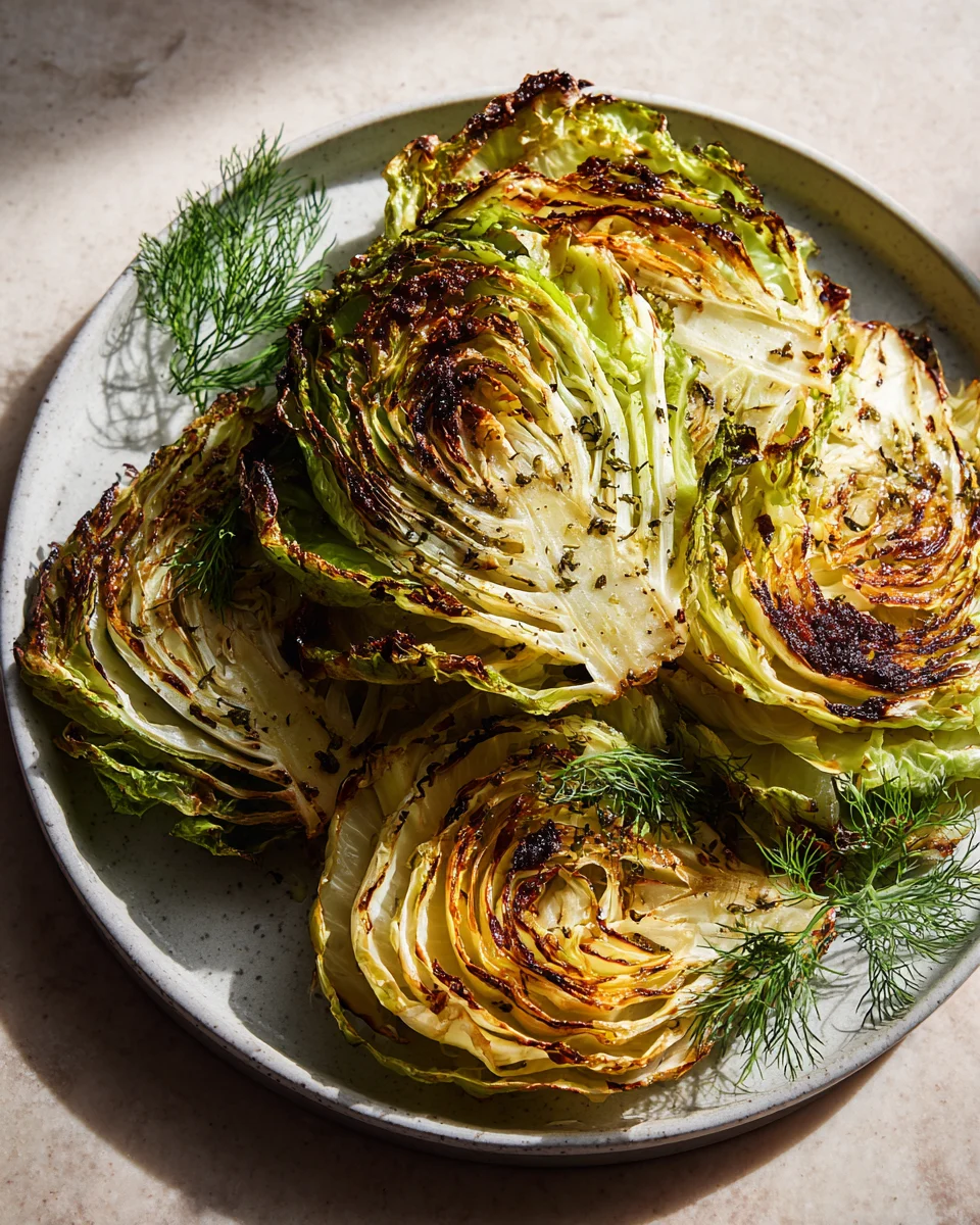 Roasted Cabbage Steaks Oven Crispy