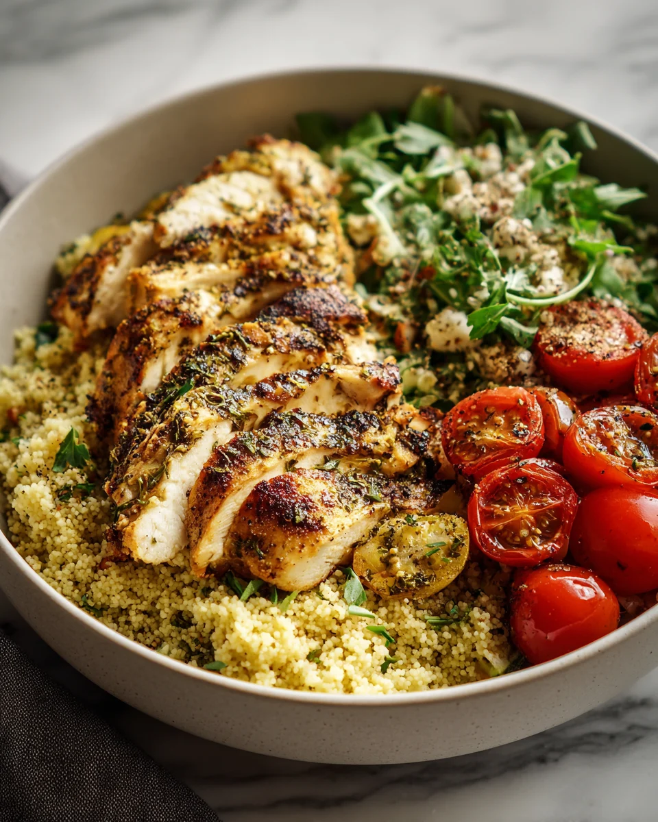 Roasted Herb Chicken Couscous Bowl