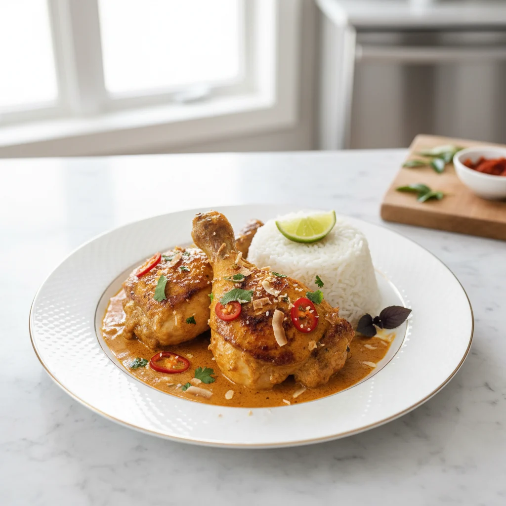 Roasted Red Curry Coconut Chicken Recipe