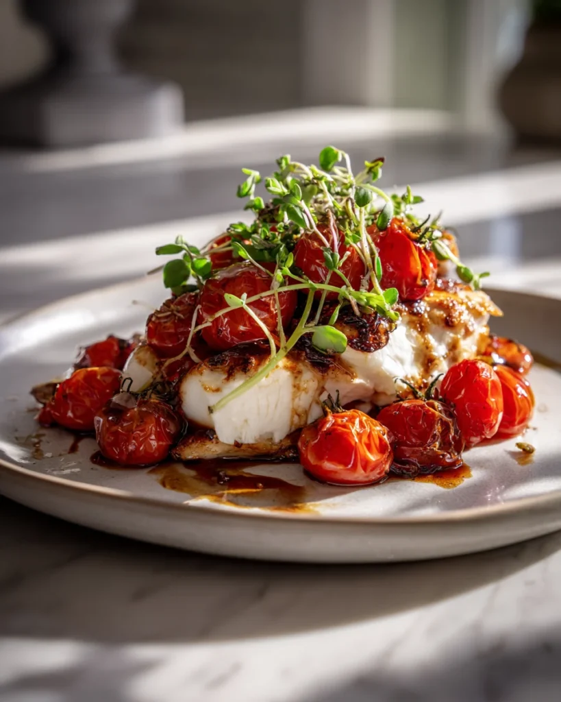 Deliciously Simple Roasted Tomato Burrata Chicken Recipe