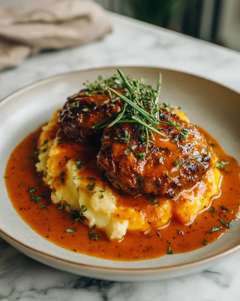 Salisbury Steak Parmesan Sauce