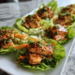 Sesame Ginger Salmon Lettuce Cups