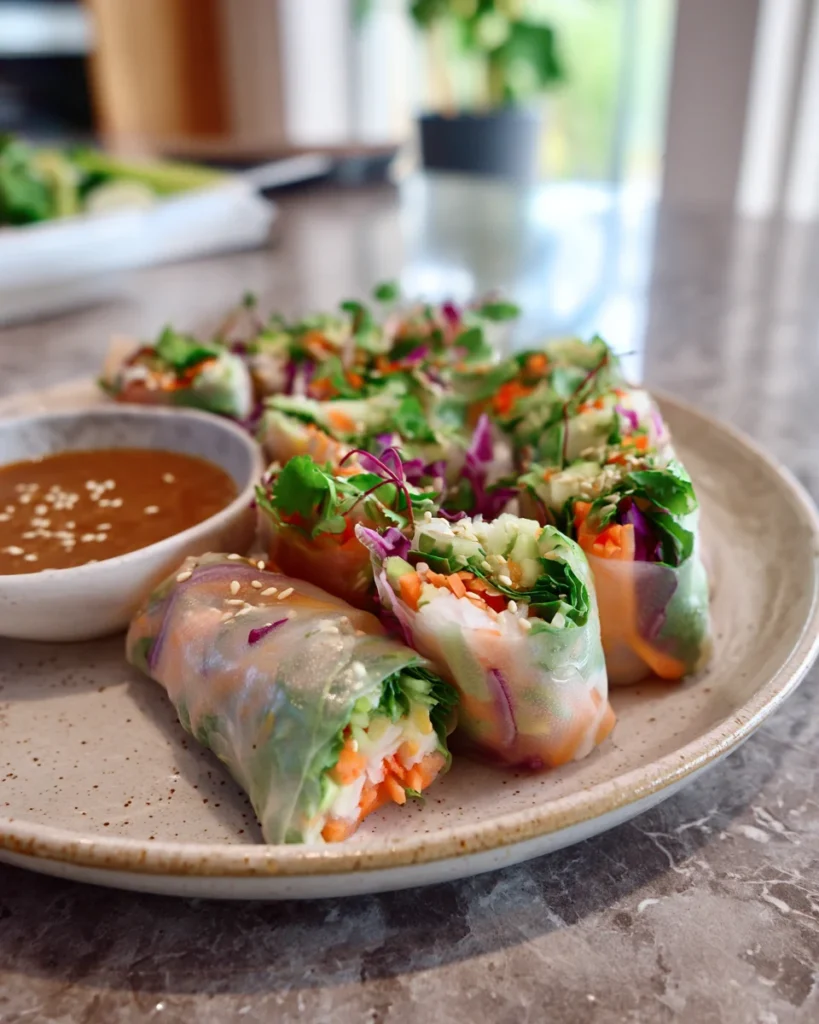 Sesame Veggie Spring Rolls