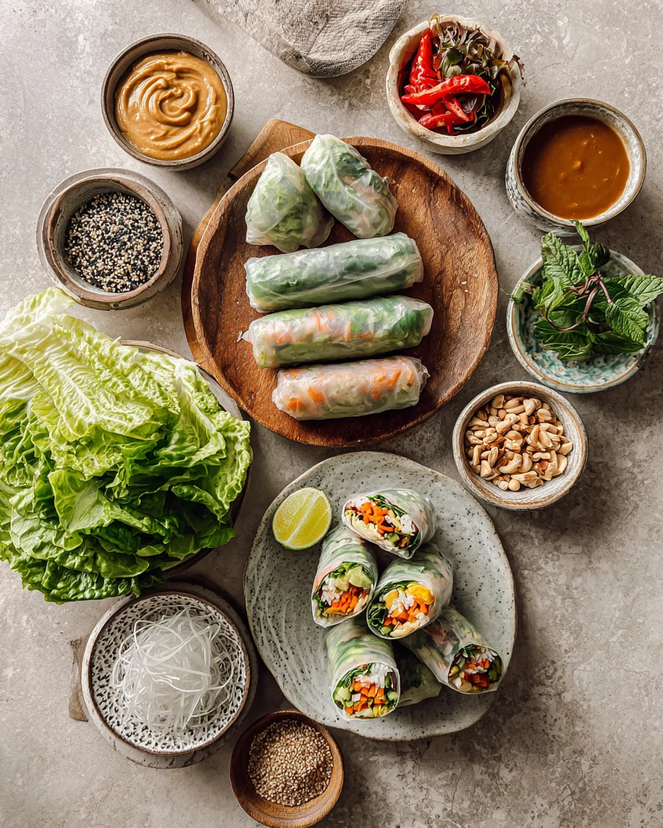 Sesame Veggie Spring Rolls