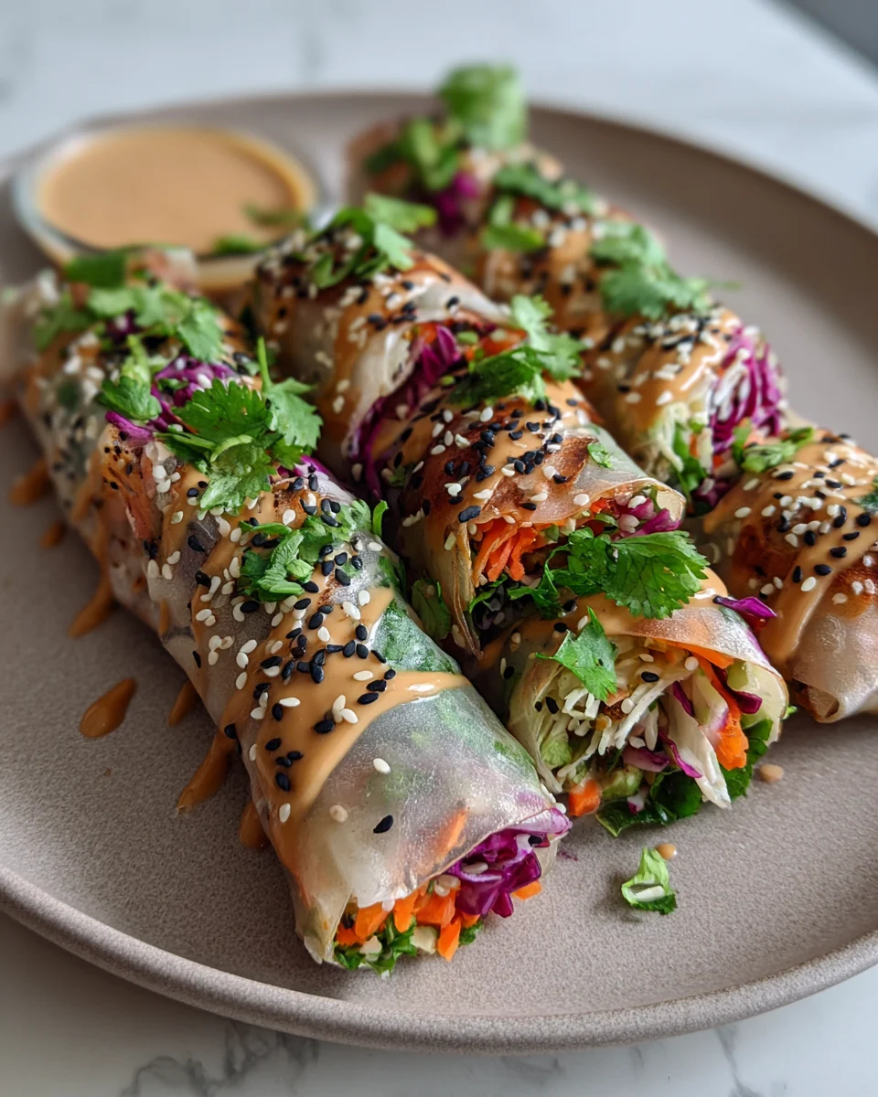 Sesame Veggie Spring Rolls