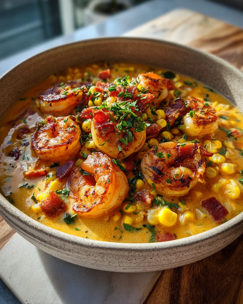 Shrimp And Roasted Corn Chowder