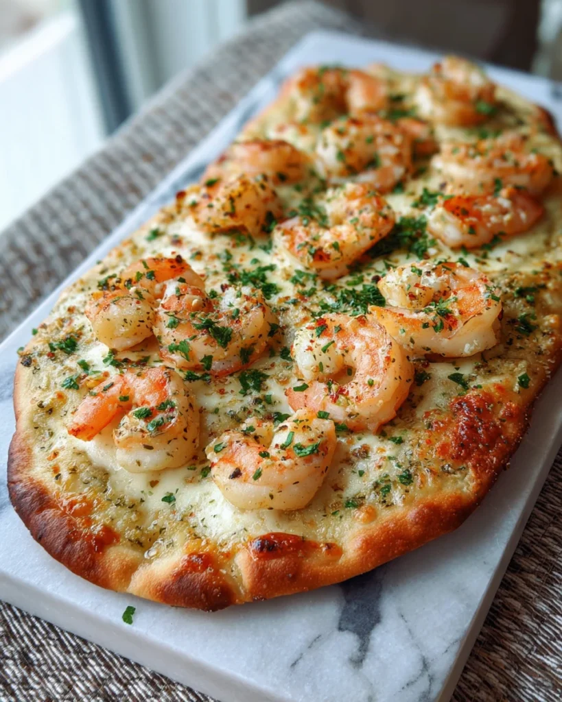 Shrimp Scampi Flatbread Pizza
