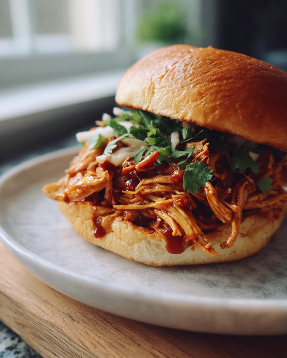 Slow Cooker BBQ Pulled Chicken