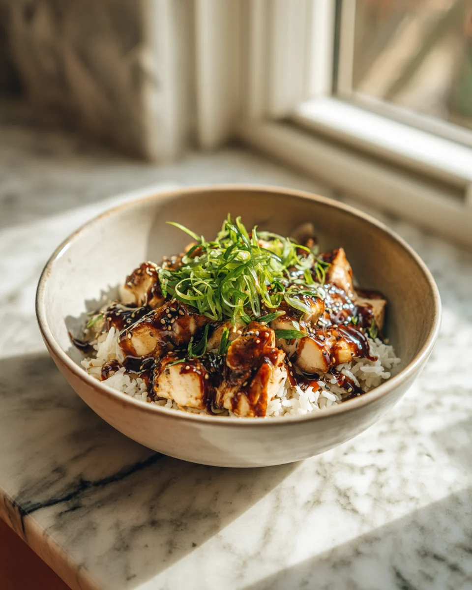 Smoky Maple Chicken Rice Bowl