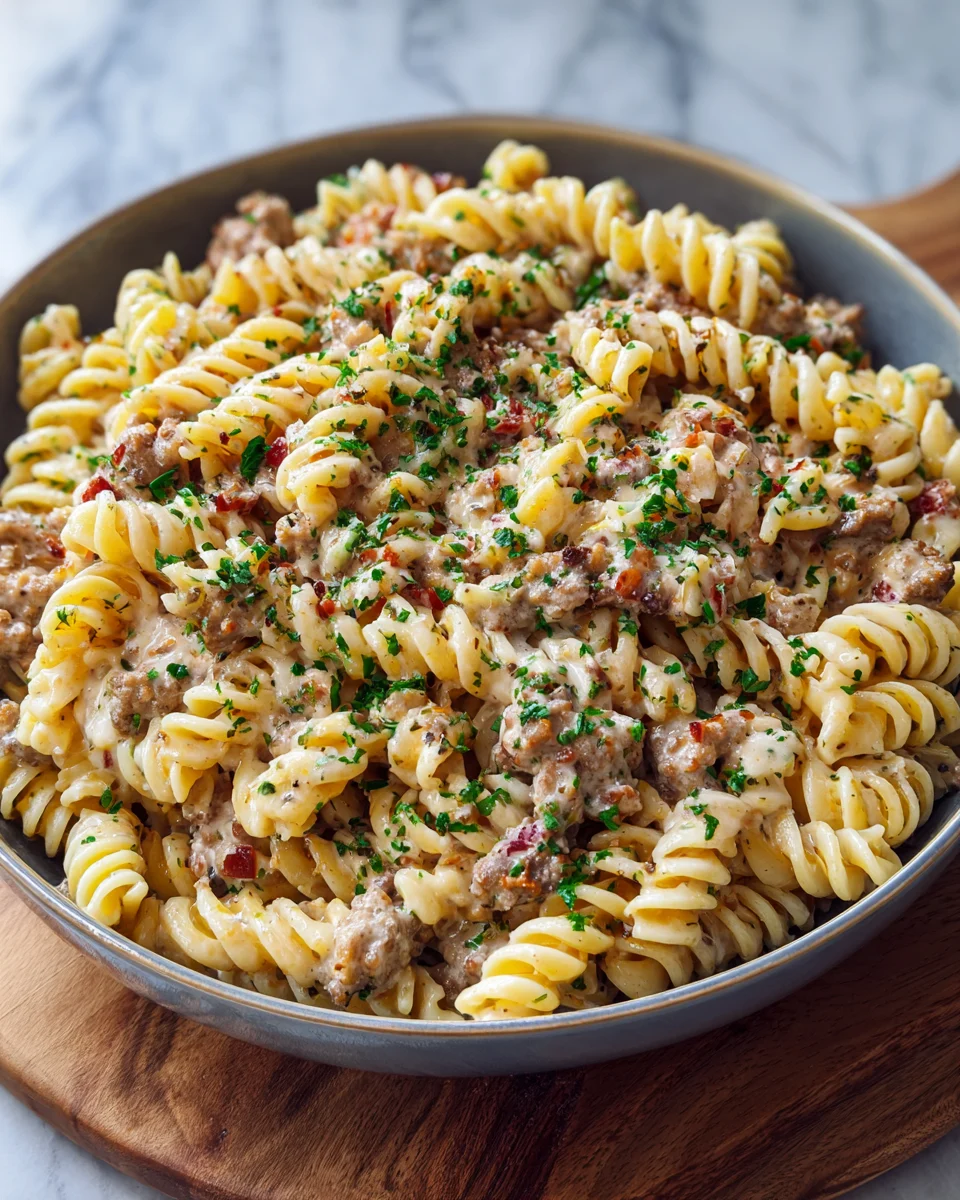 Smoky Sausage Alfredo Rotini