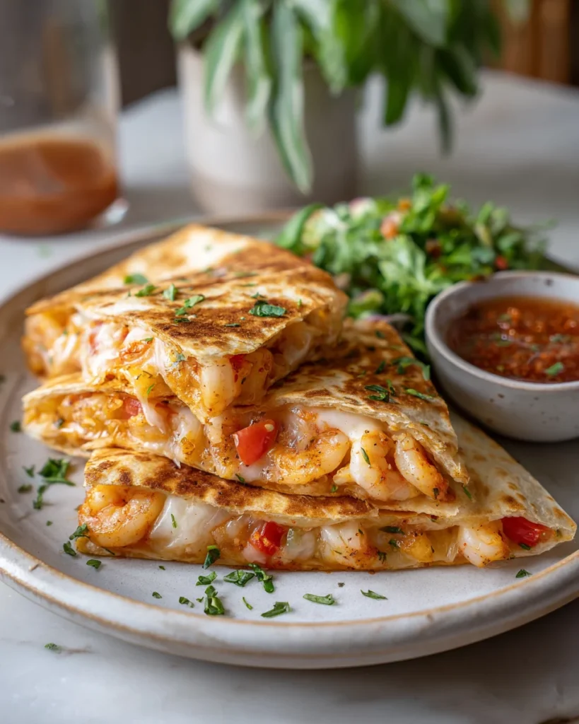 Spicy Cajun Shrimp Quesadilla Melt