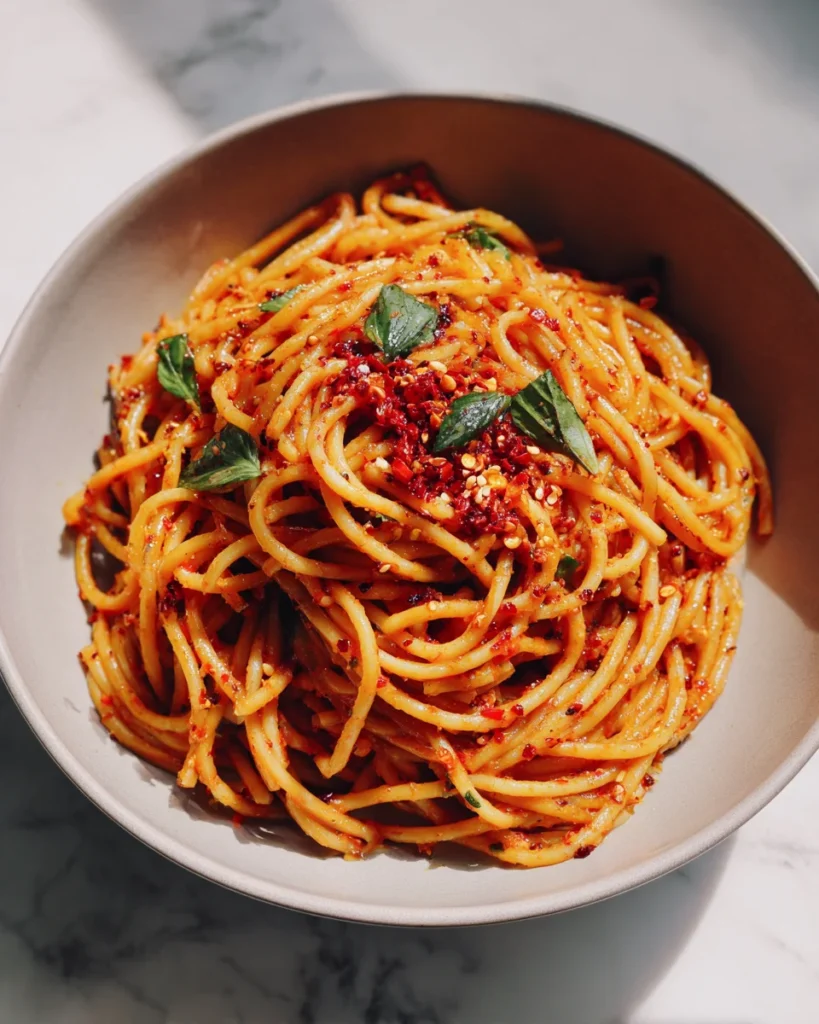 Spicy Chili Crisp Spaghetti Bowl