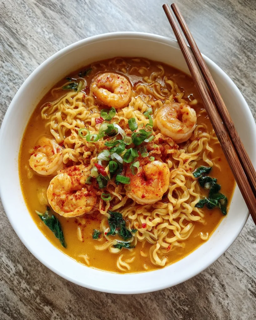 Spicy Coconut Shrimp Noodle Soup