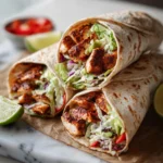 Spicy Garlic Lime Chicken Wraps
