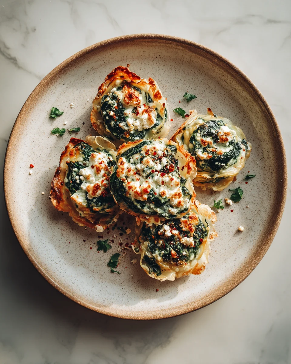 Spinach Feta Crisps