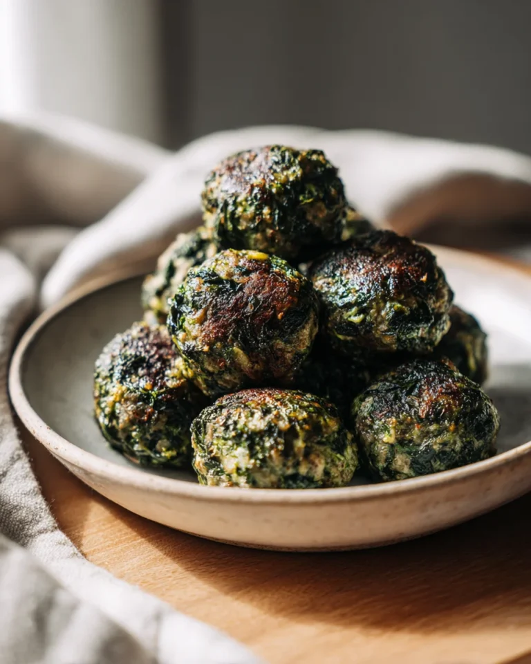 Spinach Garlic Meatballs