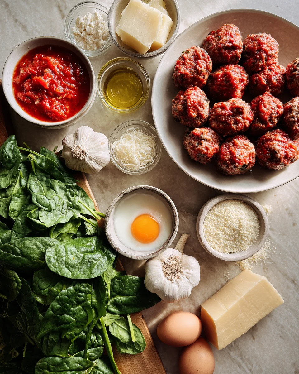 Spinach Garlic Meatballs