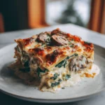 Spinach and Mushroom White Lasagna