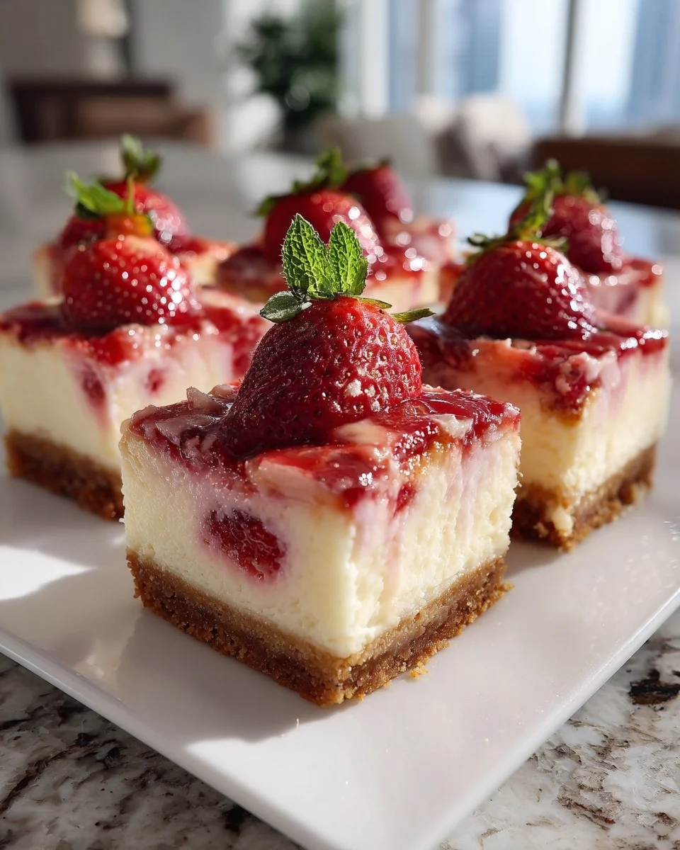 Strawberry Lemonade Cheesecake Bars