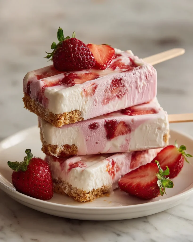 Strawberry Shortcake Ice Cream Bars