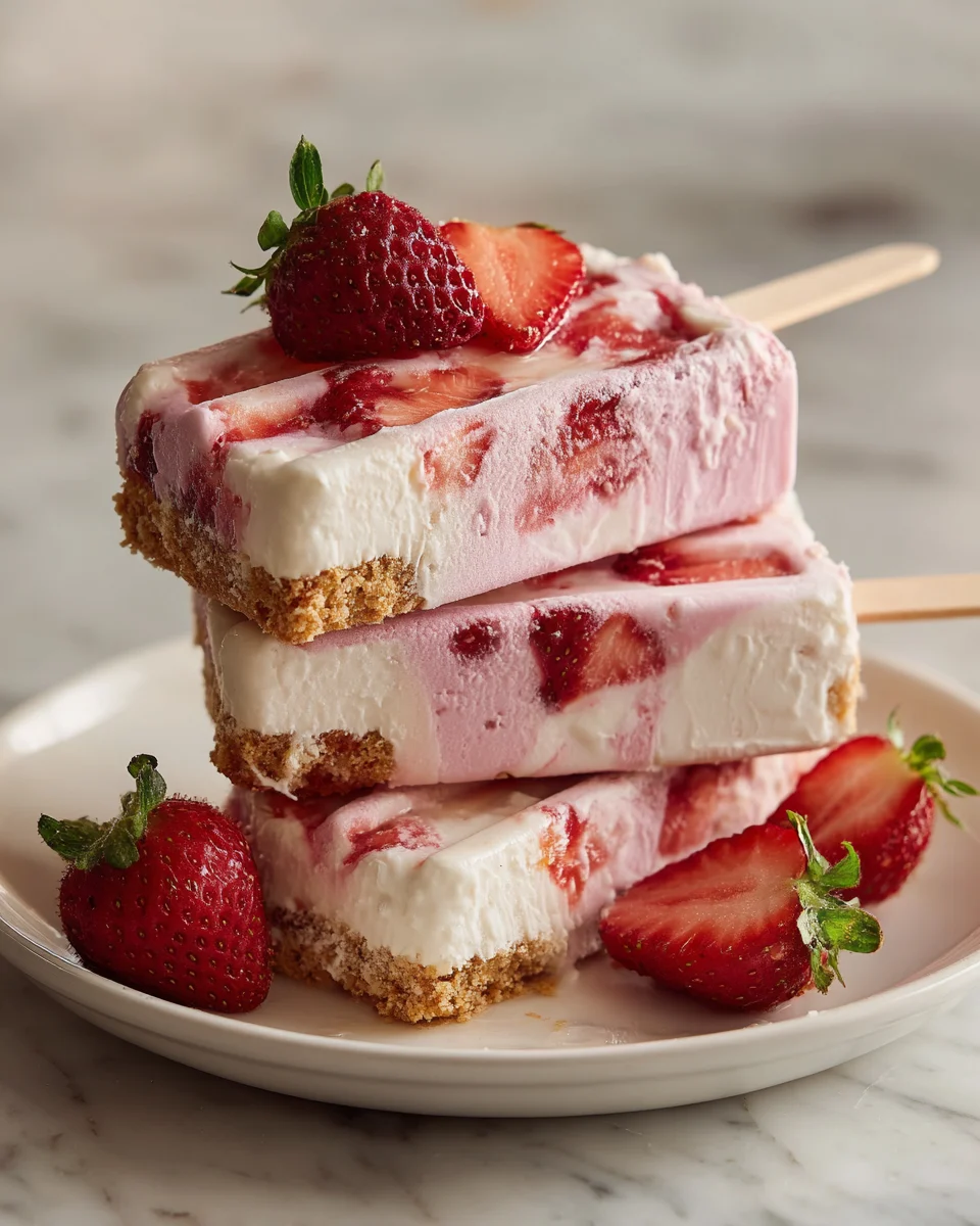 Strawberry Shortcake Ice Cream Bars