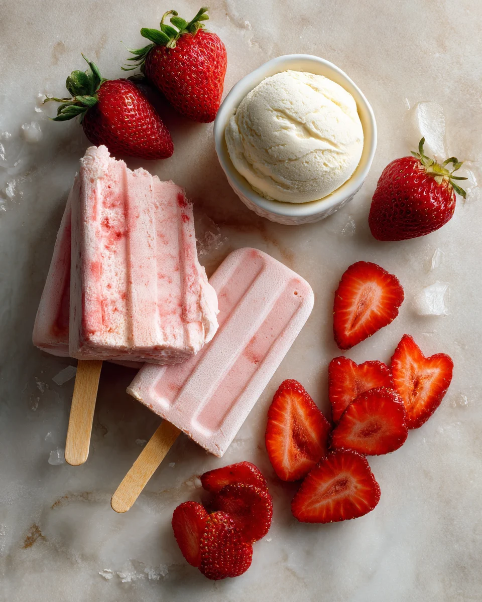 Strawberry Shortcake Ice Cream Bars