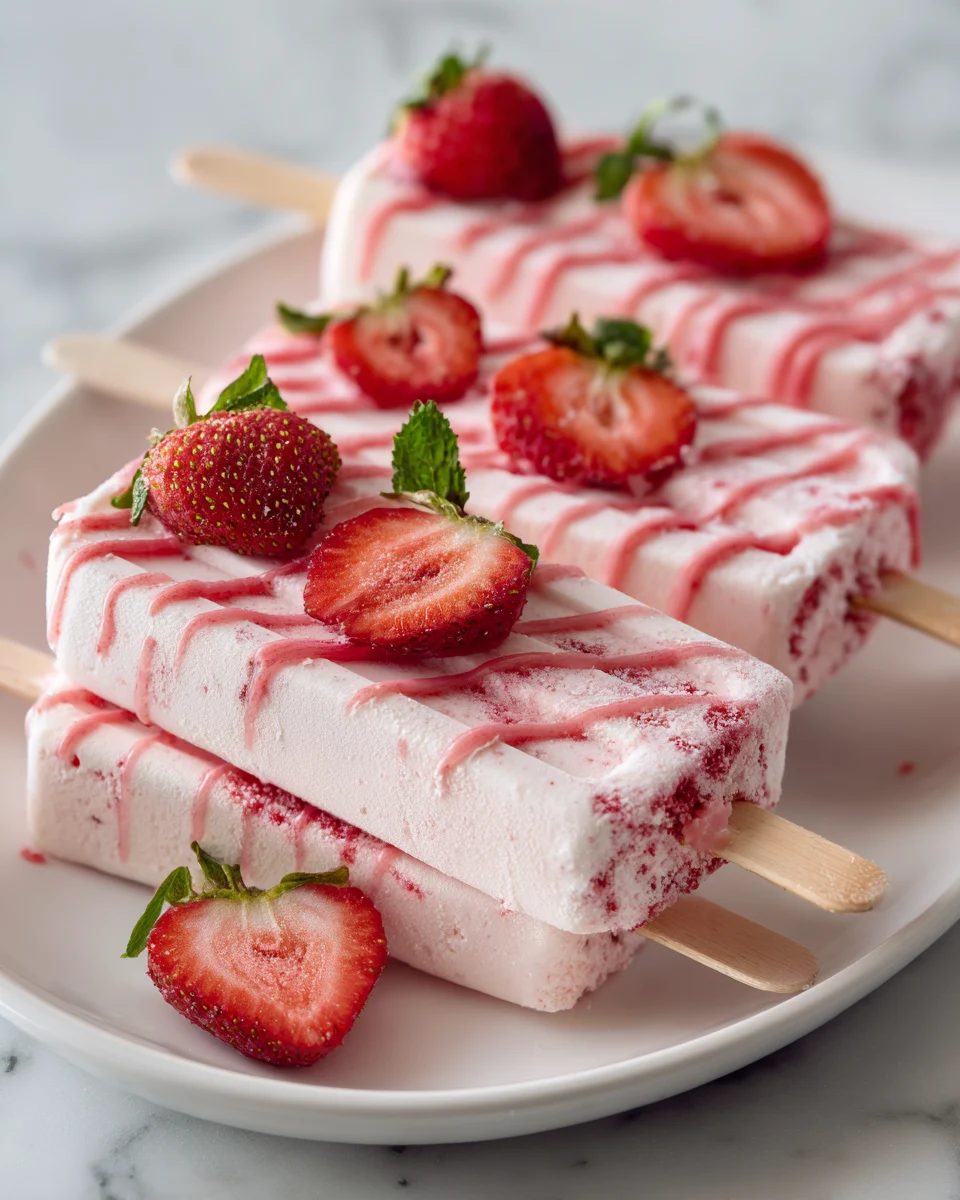 Strawberry Shortcake Ice Cream Bars