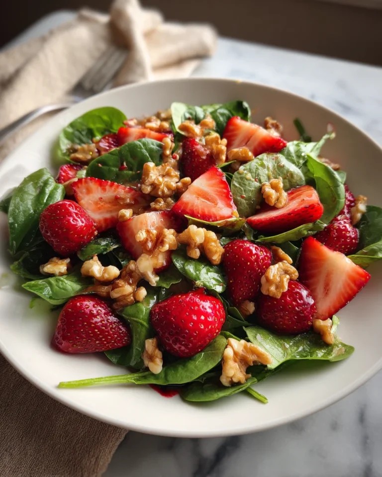 Strawberry Spinach Walnut Salad