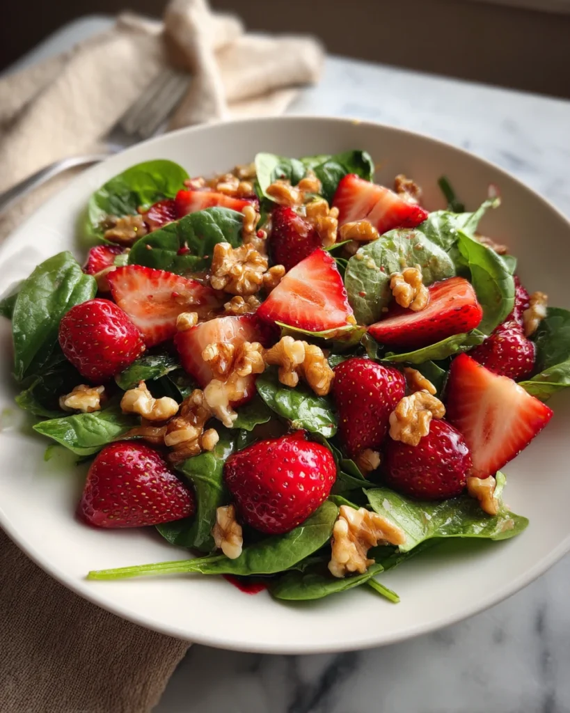 Strawberry Spinach Walnut Salad
