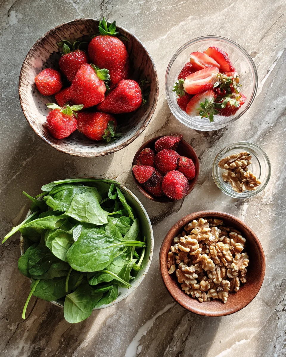 Strawberry Spinach Walnut Salad