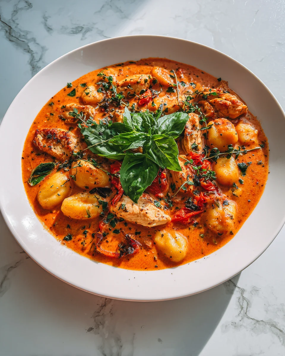 Sun Dried Tomato Chicken Gnocchi Soup