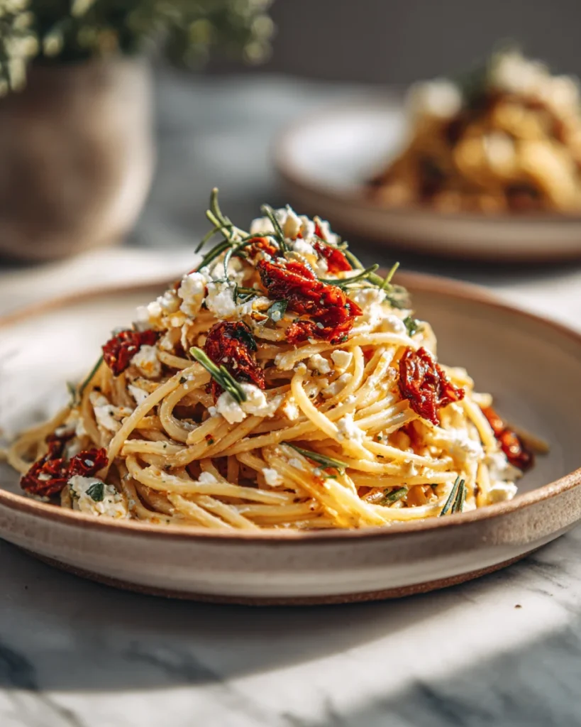 Sun Dried Tomato Feta Spaghetti