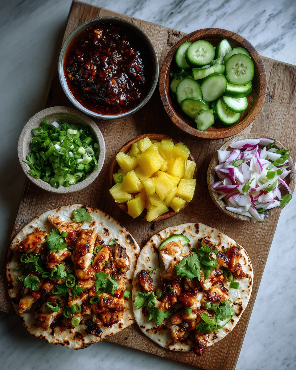 Sweet Chili Garlic Chicken Flatbreads