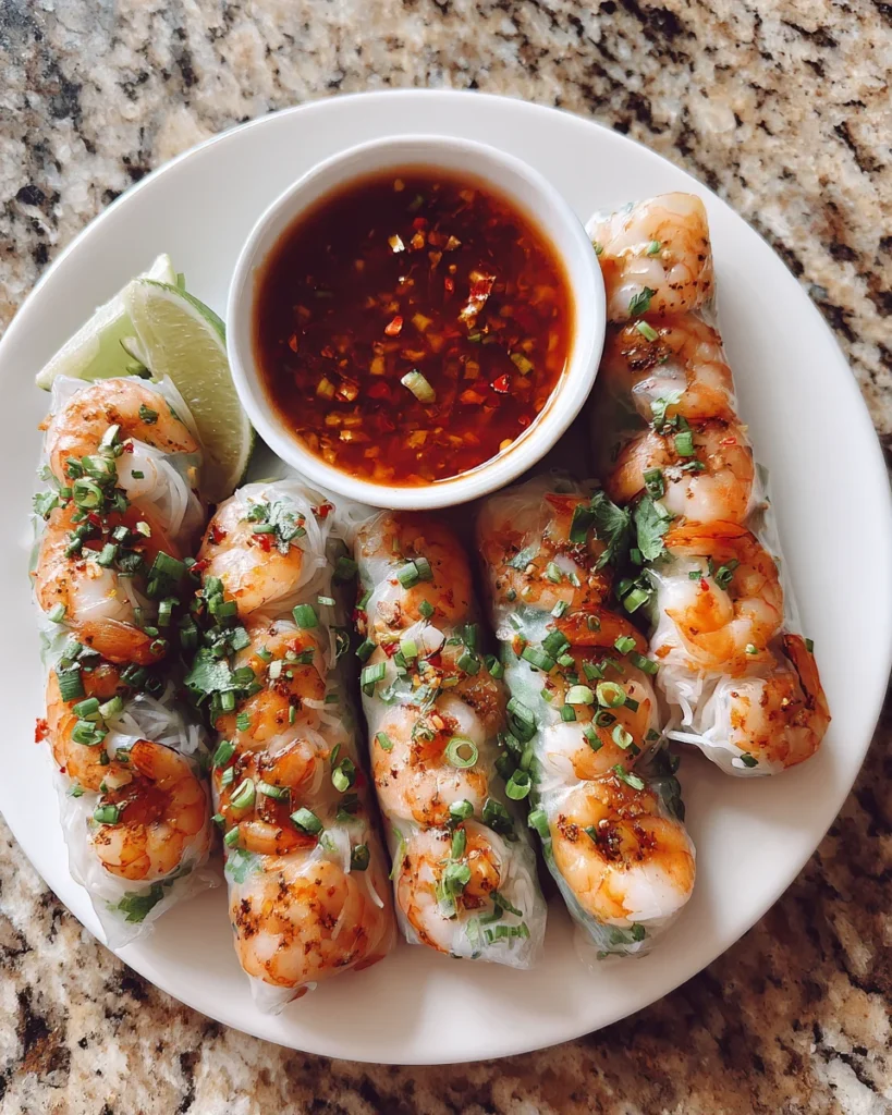 Sweet Chili Shrimp Rice Paper Rolls