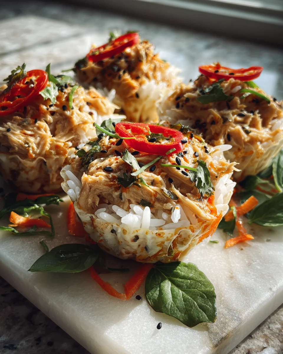 Sweet Chili Tuna Rice Cups