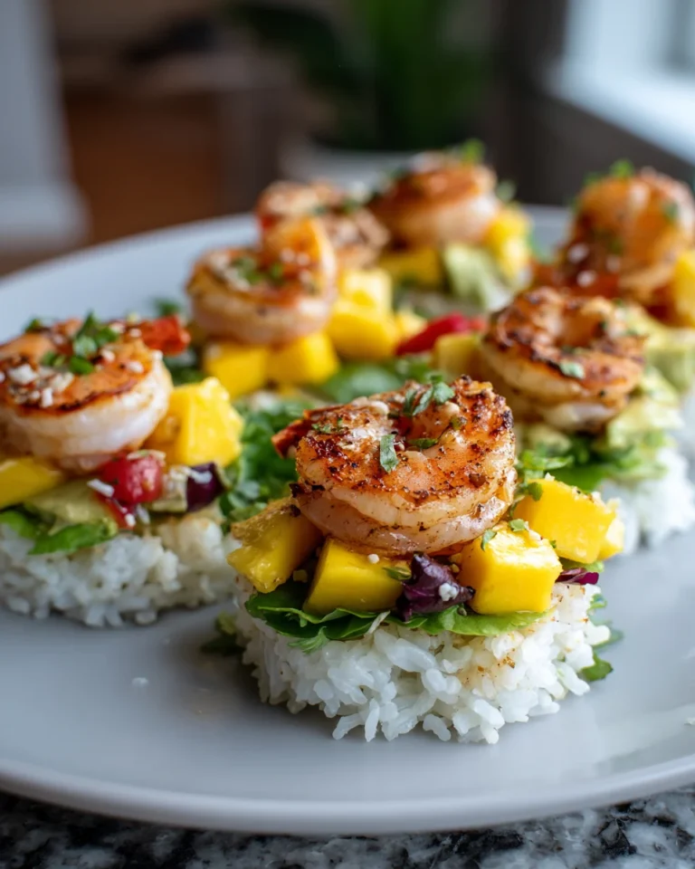 Sweet Heat Shrimp And Mango Rice Cups