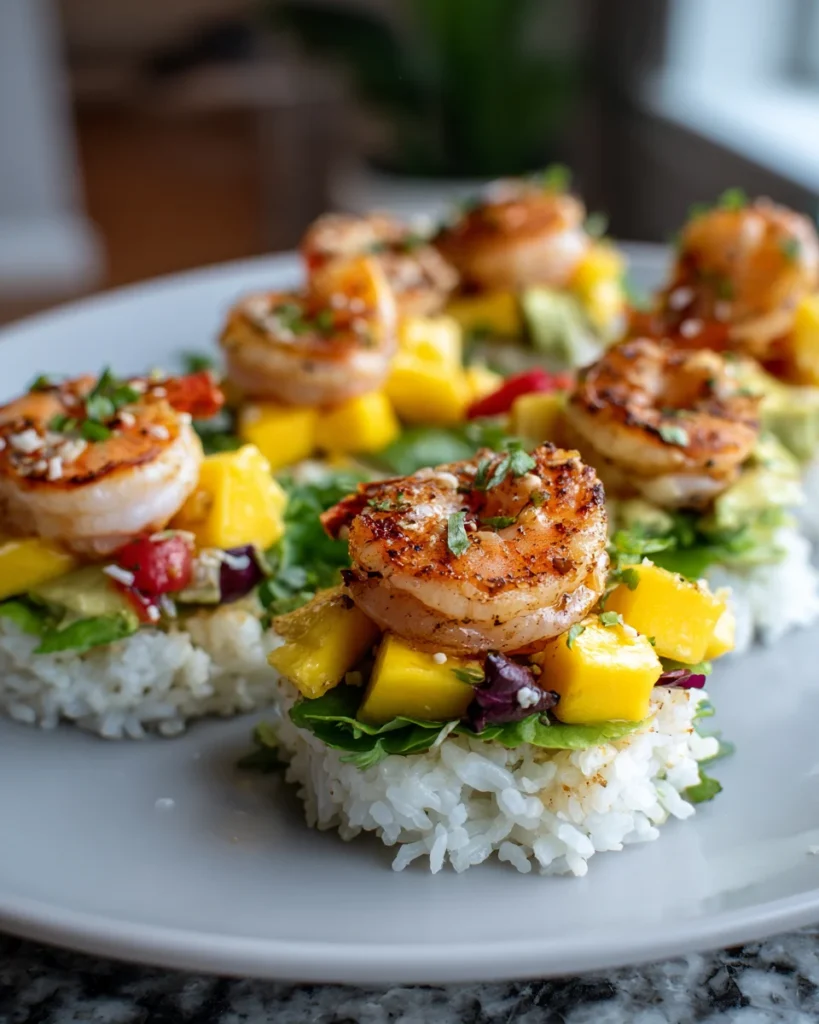 Sweet Heat Shrimp And Mango Rice Cups